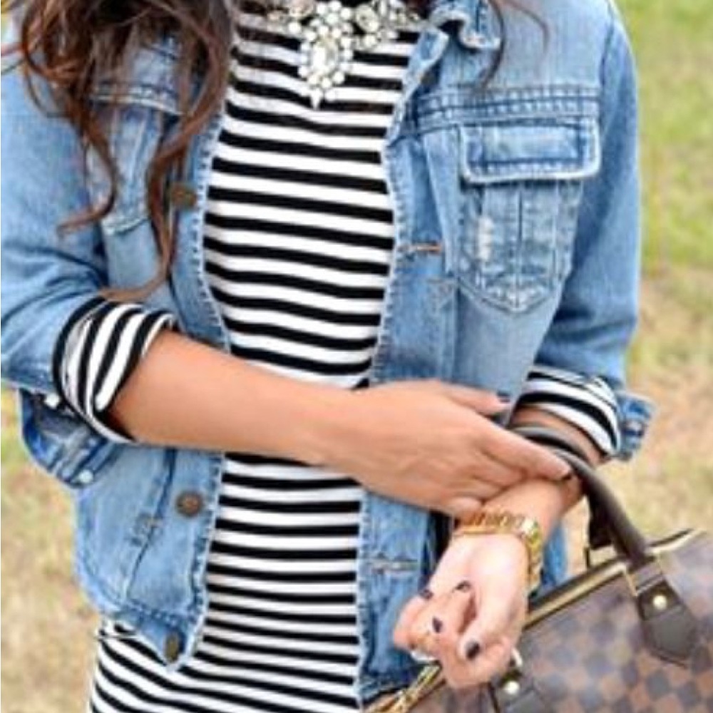 Navy Striped Dress - Picture 4 of 6